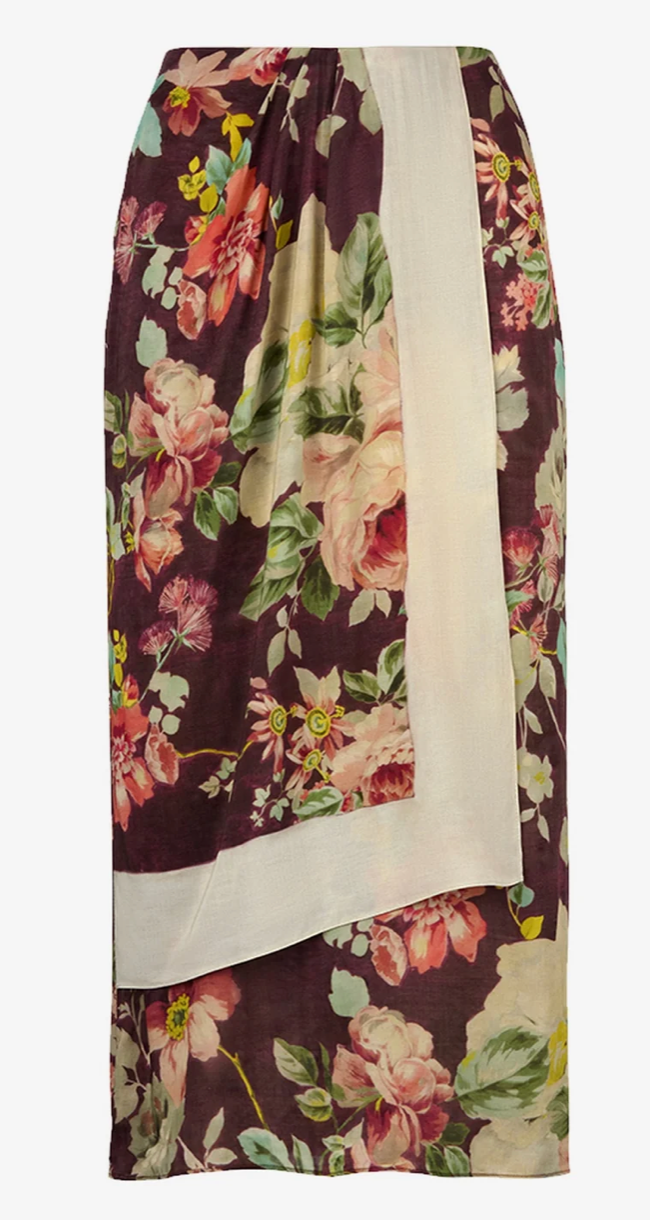 Asymmetrical overlay skirt