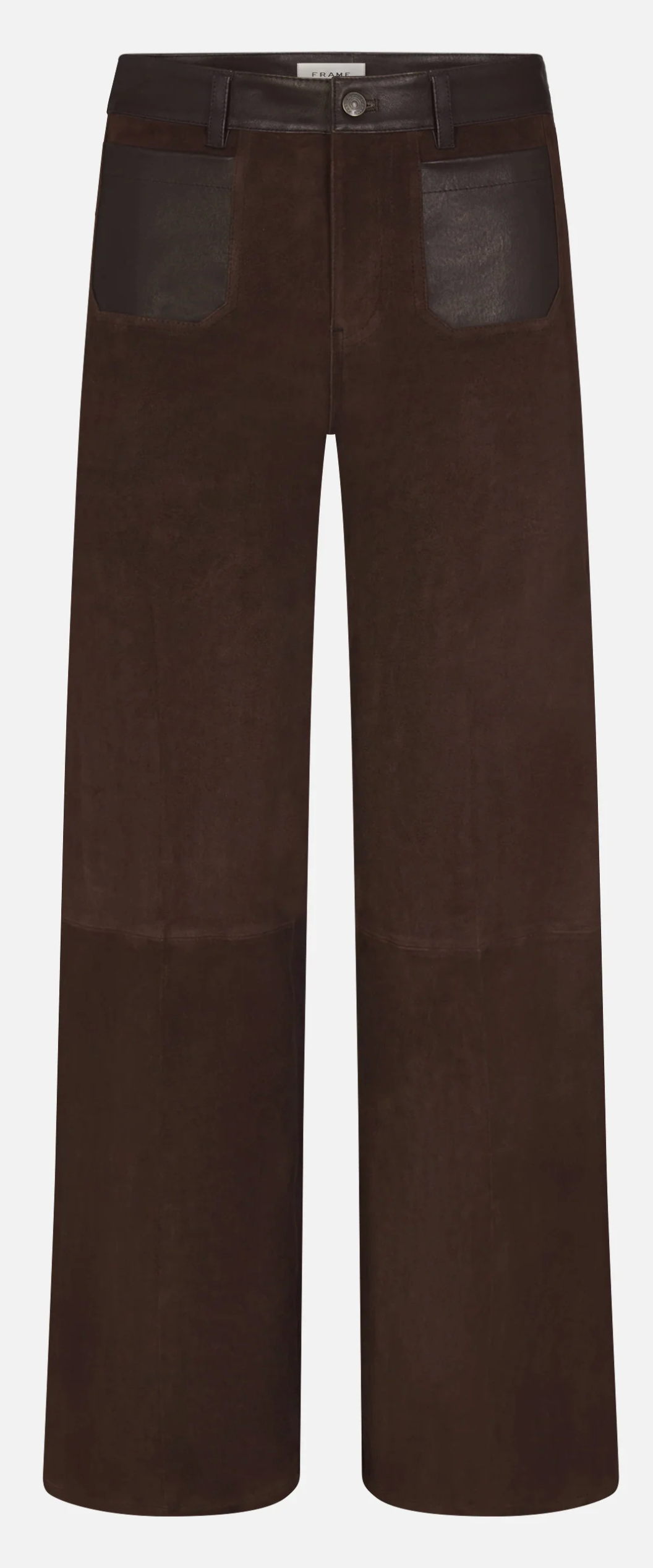 The Suede and Leather Slim Palazzo Modernist Pocket