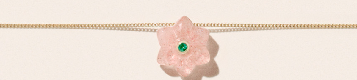 Ida Necklace Strawberry Quartz