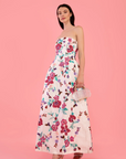 White Floral Embroidered Gown