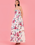 White Floral Embroidered Gown