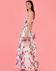 White Floral Embroidered Gown