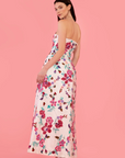 White Floral Embroidered Gown