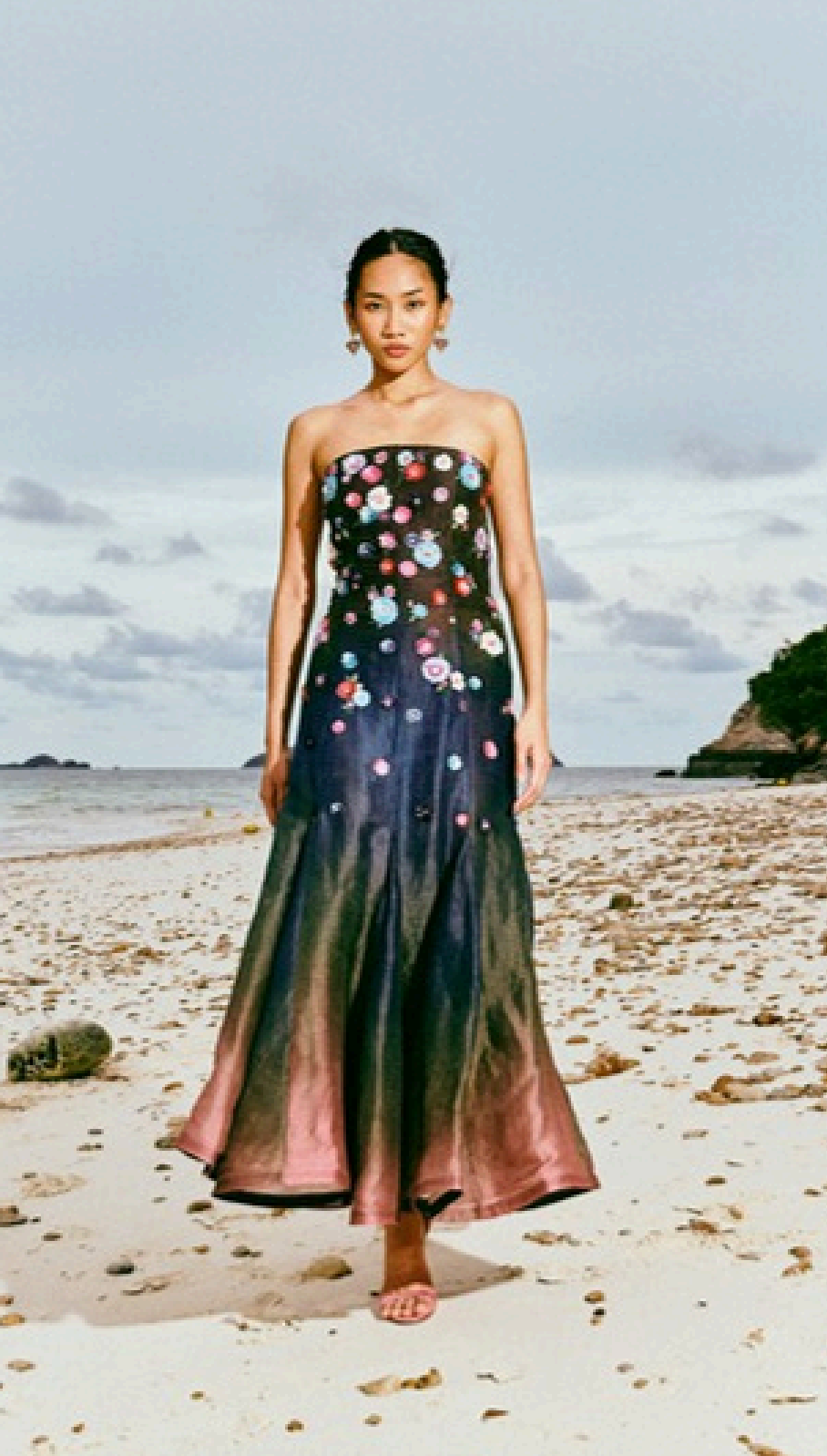 Midnight Celestial Garden Dress
