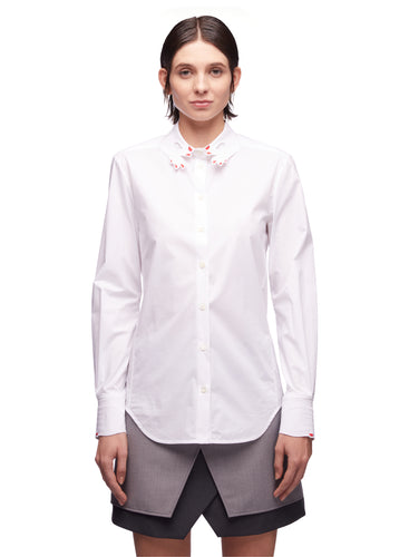 Poplin Shirt W Hands on Neck