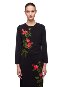 Blouse W Rose Branch