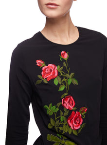 Blouse W Rose Branch