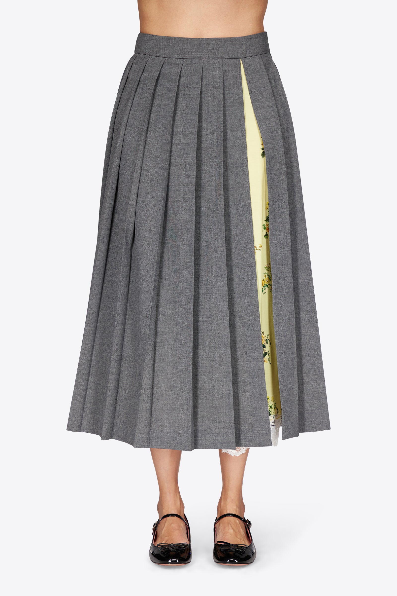 PLEATED MIDI SKIRT