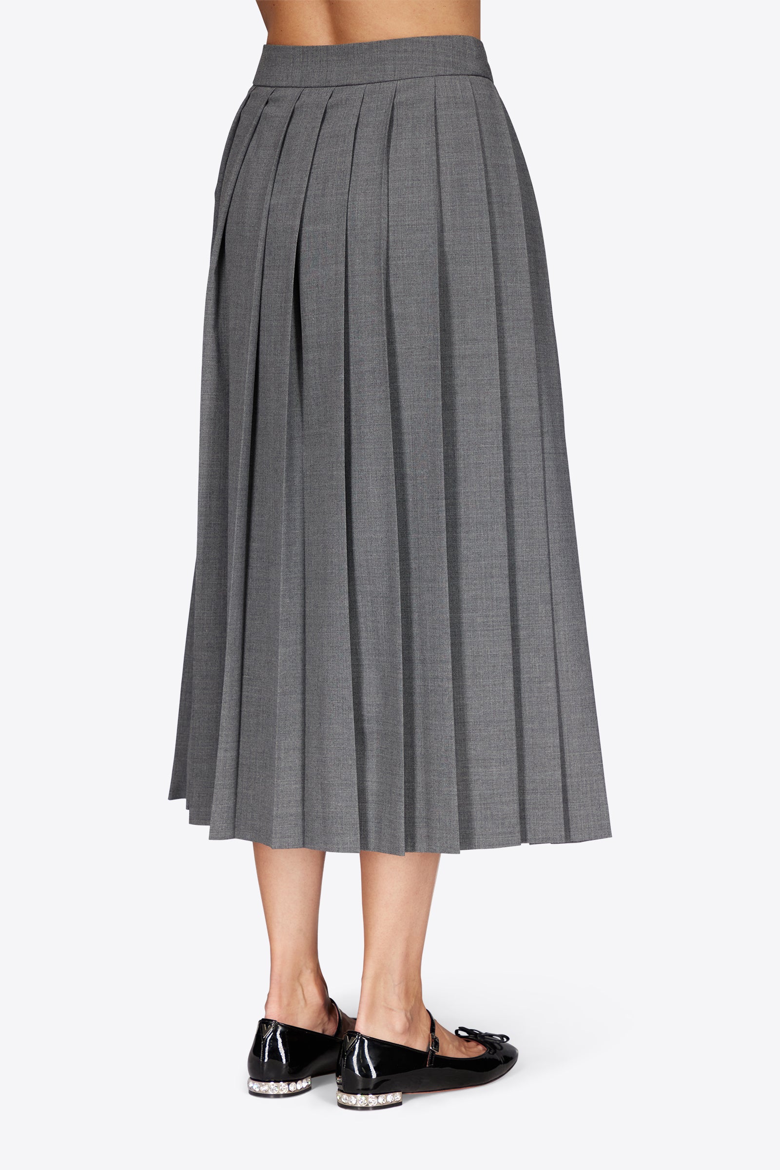 PLEATED MIDI SKIRT