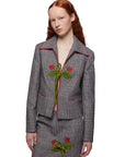 Boxi Jacket With Rose Frogging