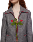 Boxi Jacket With Rose Frogging