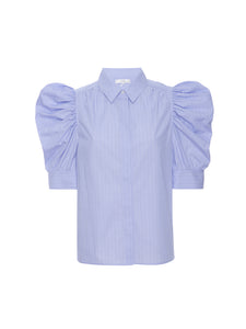 Ruched Puff Sleeve Shirt