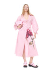 WATERCOLOR FLOWER PRINTED SHIRT DRESS