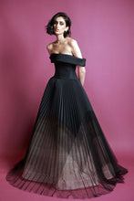 Load image into Gallery viewer, Strapless Onyx faille and tulle Ombre Gown