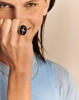 BOWIE N°3 RING BLACK DIAMOND