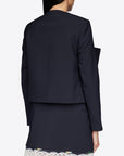 BOX JACKET WITH BOW CLOSURE