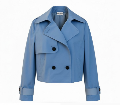 Twill Cropped Trench