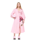 WATERCOLOR FLOWER PRINTED SHIRT DRESS