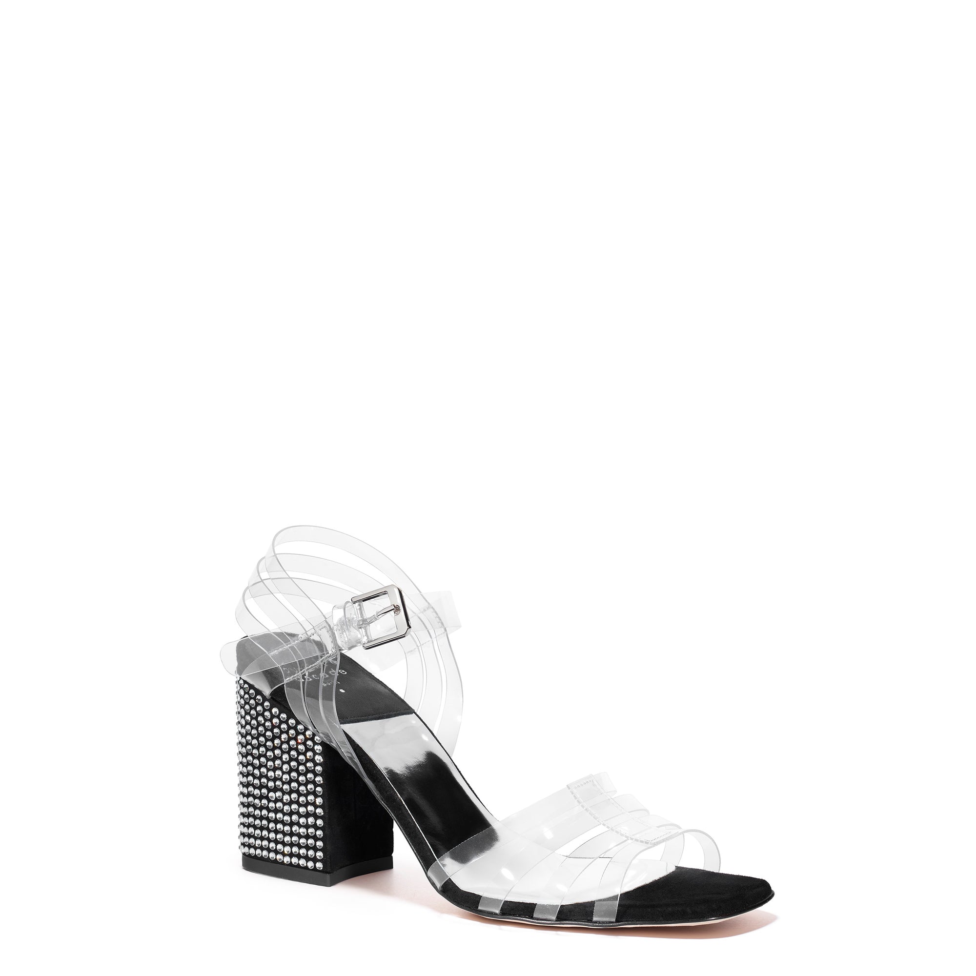 Strass black sandal