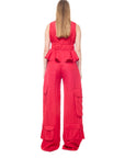 SATIN LINEN GATHERED TOP