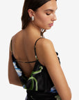 Valentina Maxi Dress - Vine Print in Ebony