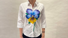 Load image into Gallery viewer, Fitted hand painted blouse