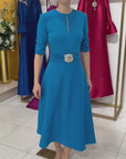Jewel Neck Midi