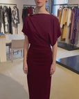 Burgundy dress