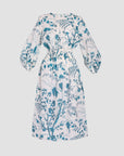 COTTON LINEN FIT AND FLARED MIDI DRESS
