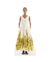 Load image into Gallery viewer, PINEAPPLE PRINTED LINEN DRESS