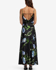 Valentina Maxi Dress - Vine Print in Ebony